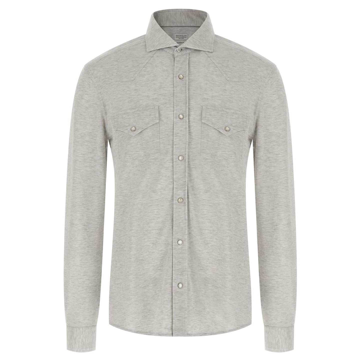Brunello Cucinelli Gray Cotton Blouse