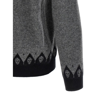 Alexander McQueen Gray Wool Cardigan