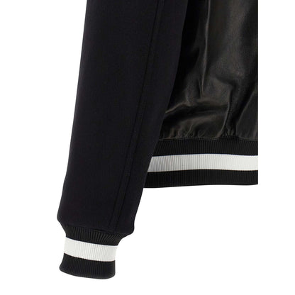 Balmain Bicolor Lamb Leather Leather Jacket