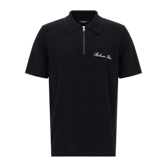 Balmain Bicolor Cotton Polo Shirt