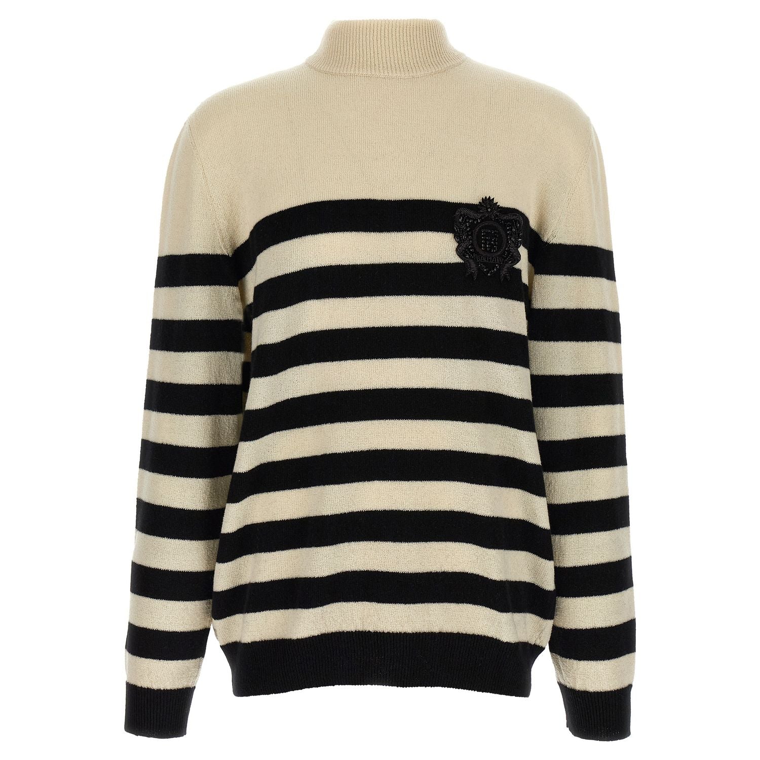 Balmain Bicolor Wool Cardigan