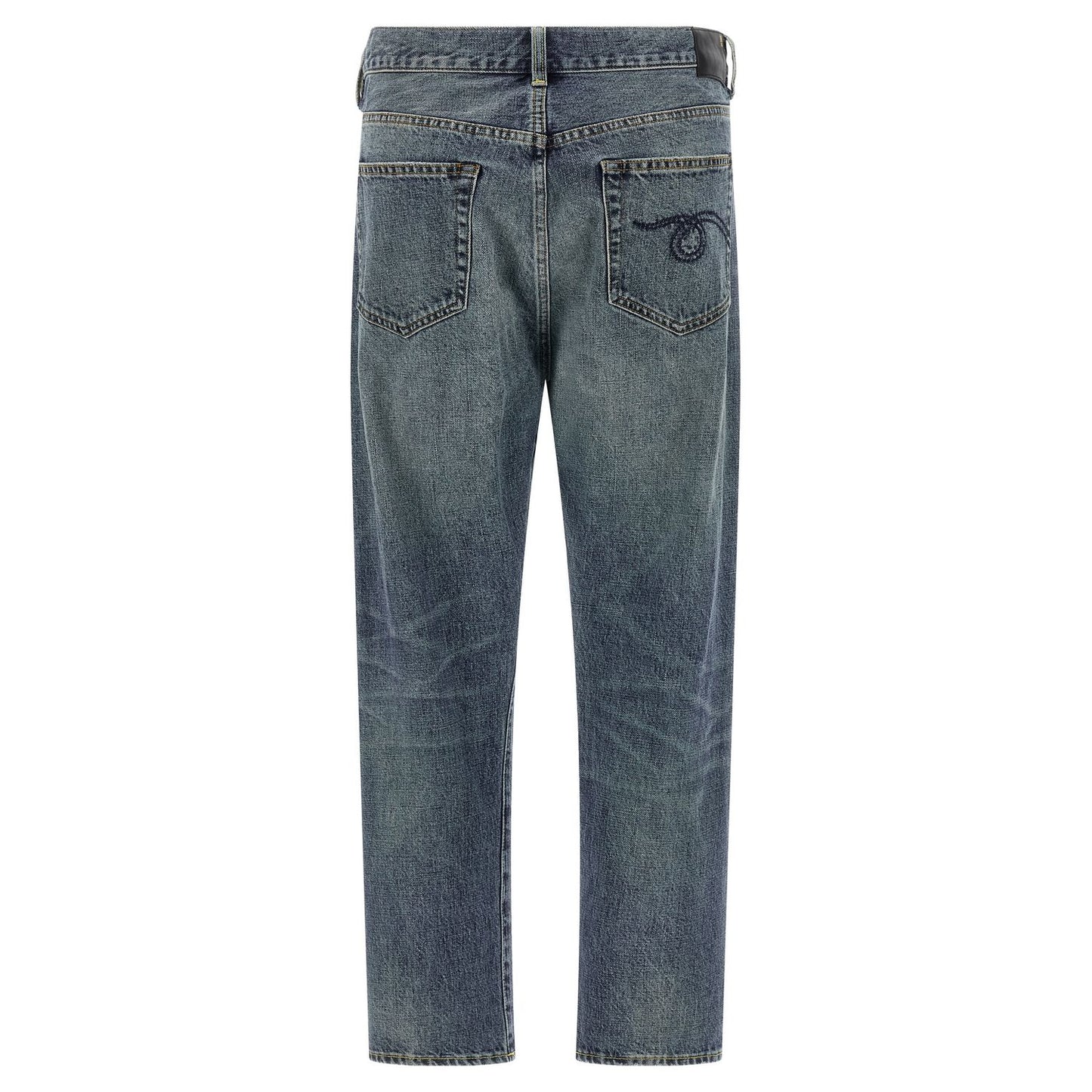R13 Blue Cotton Straight-Leg Jeans
