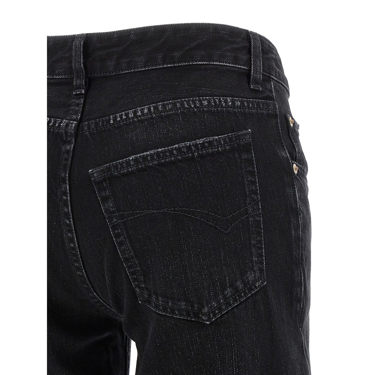 Balenciaga Black Cotton Flared Jeans