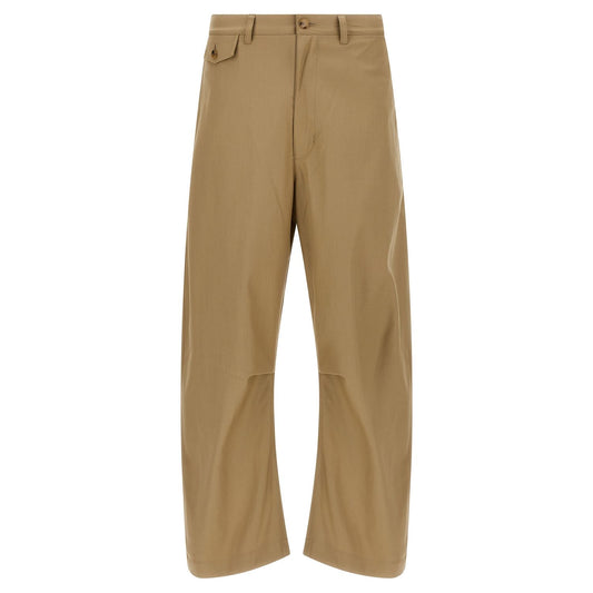 Comme Des Garçons Beige Cotton Casual Pants