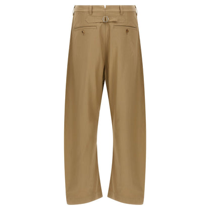 Comme Des Garçons Beige Cotton Casual Pants