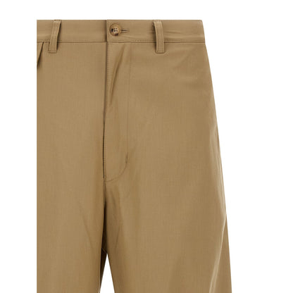 Comme Des Garçons Beige Cotton Casual Pants