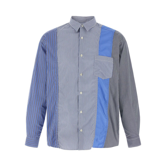Comme Des Garçons Blue Cotton Blouse