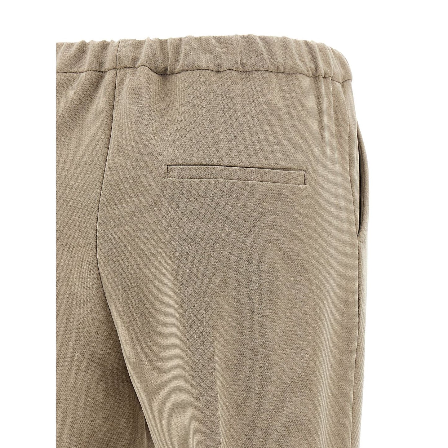 Alberto Biani Beige Triacetate Casual Pants
