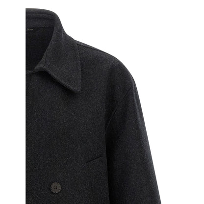 Fendi Gray Virgin Wool Coat