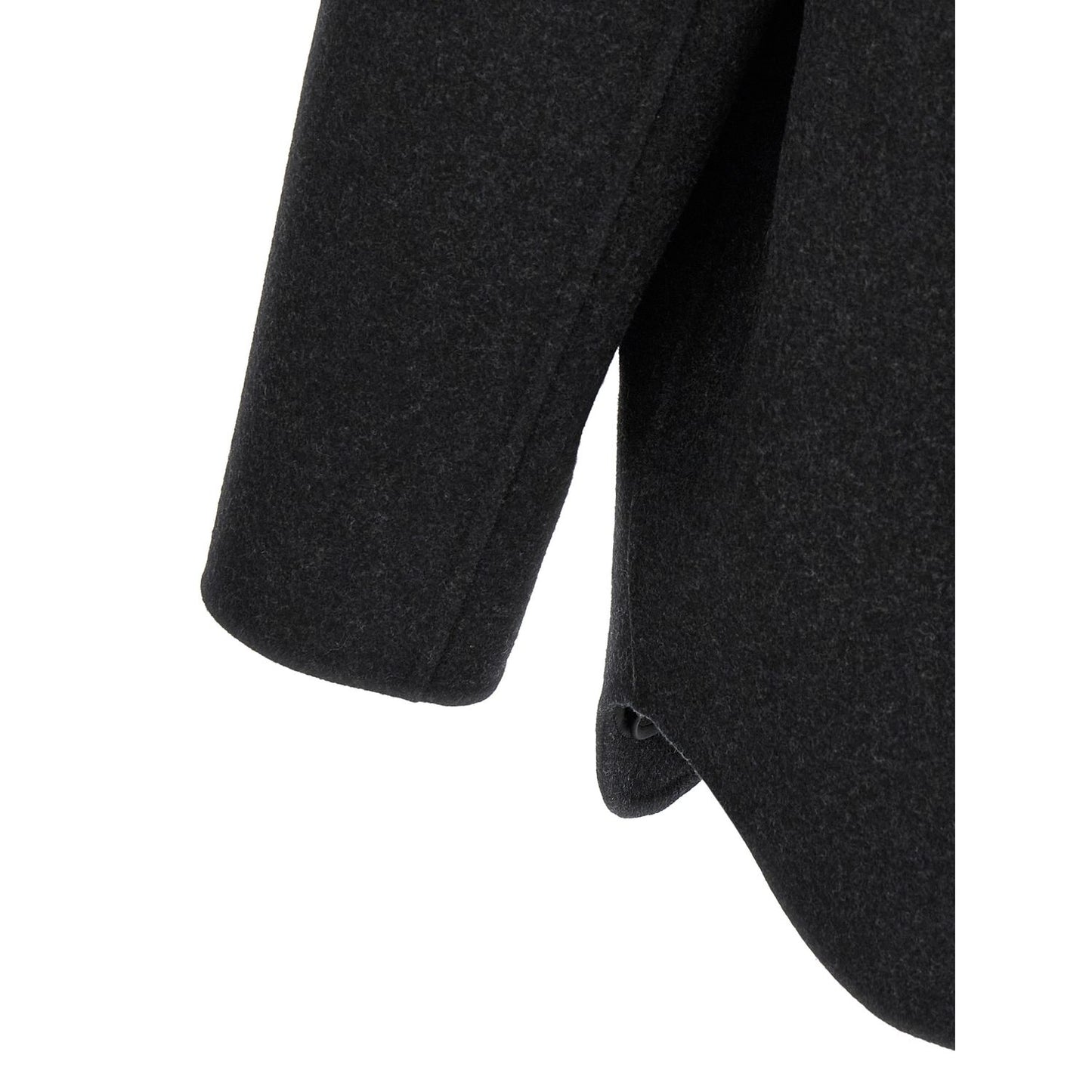 Fendi Gray Virgin Wool Coat