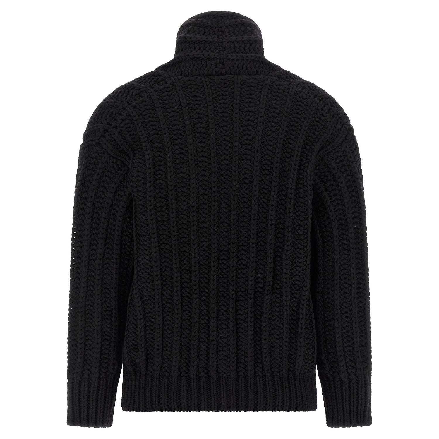 Dolce & Gabbana Black Virgin Wool Cardigan