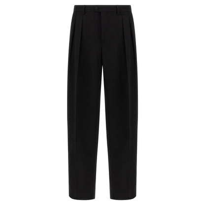 Dolce & Gabbana Black Virgin Wool Dress Pants