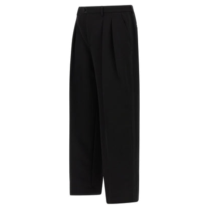 Dolce & Gabbana Black Virgin Wool Dress Pants