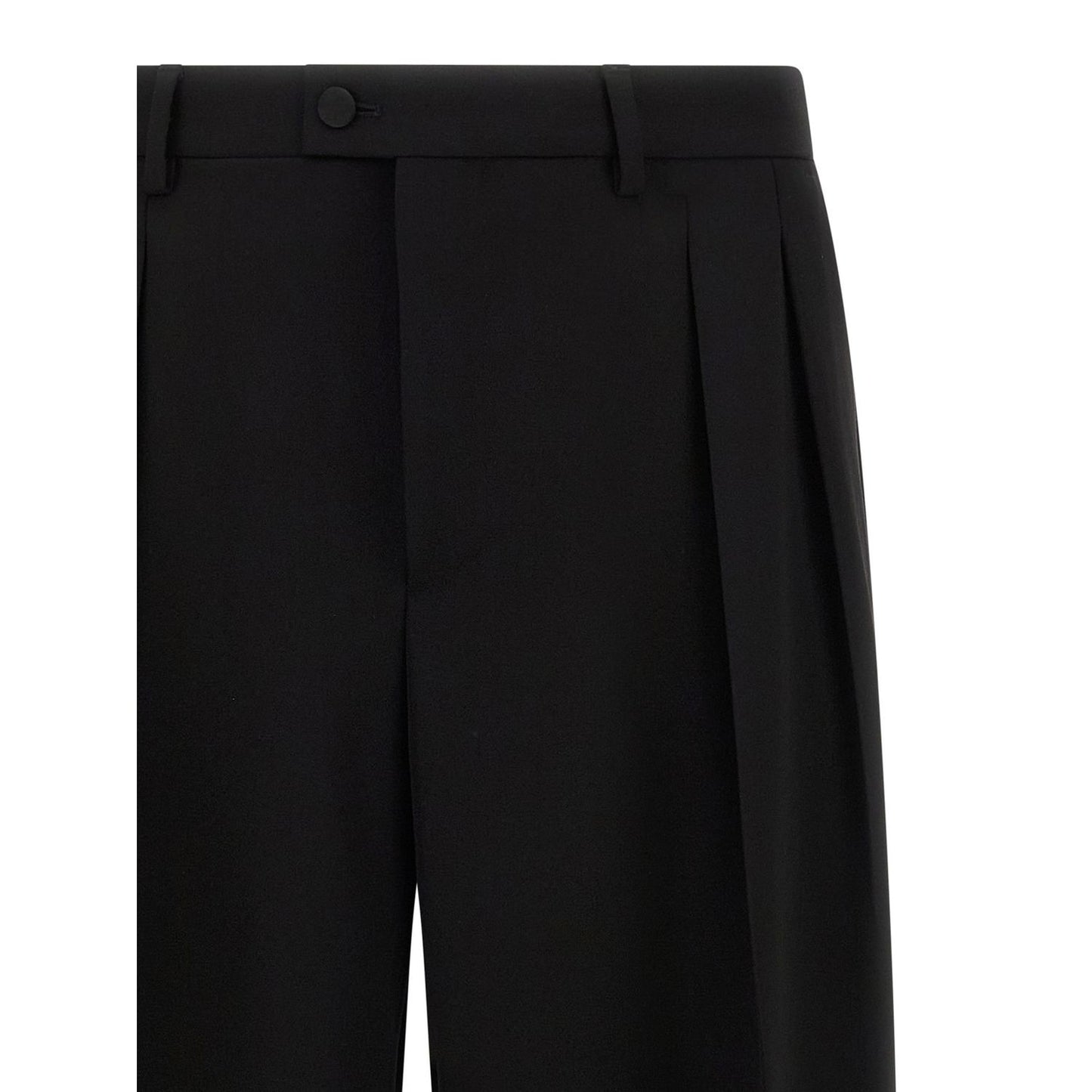 Dolce & Gabbana Black Virgin Wool Dress Pants