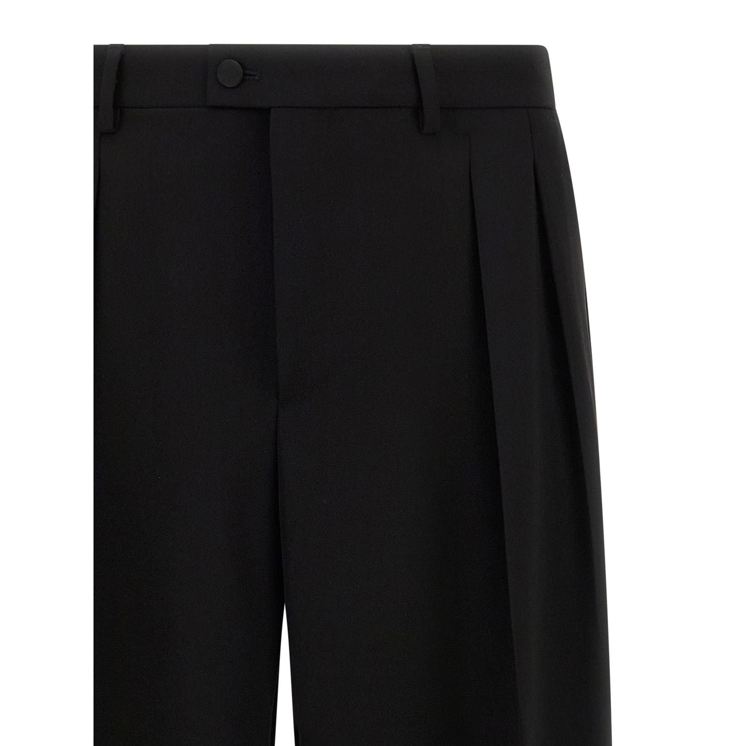 Dolce & Gabbana Black Virgin Wool Dress Pants