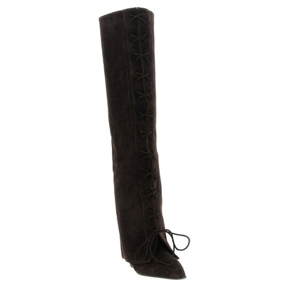 Paris Texas Brown Calfskin Over The Knee