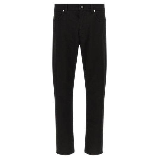 Stone Island Black Cotton Straight-Leg Jeans