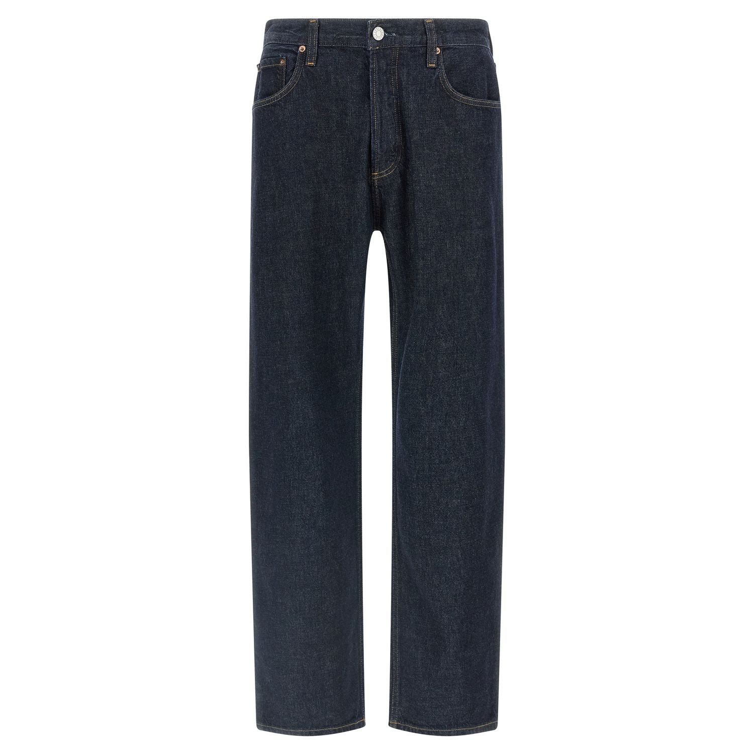 Agolde Blue Cotton Straight-Leg Jeans