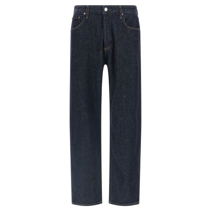 Agolde Blue Cotton Straight-Leg Jeans