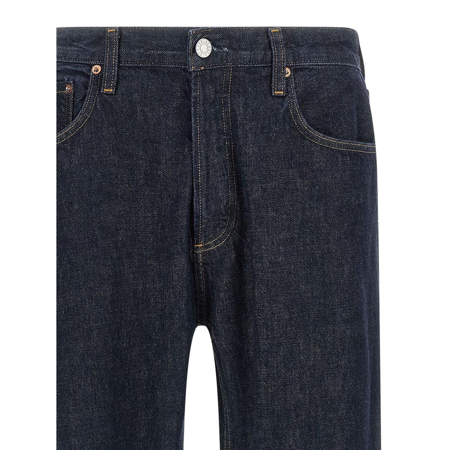 Agolde Blue Cotton Straight-Leg Jeans