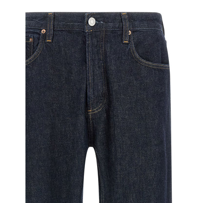 Agolde Blue Cotton Straight-Leg Jeans