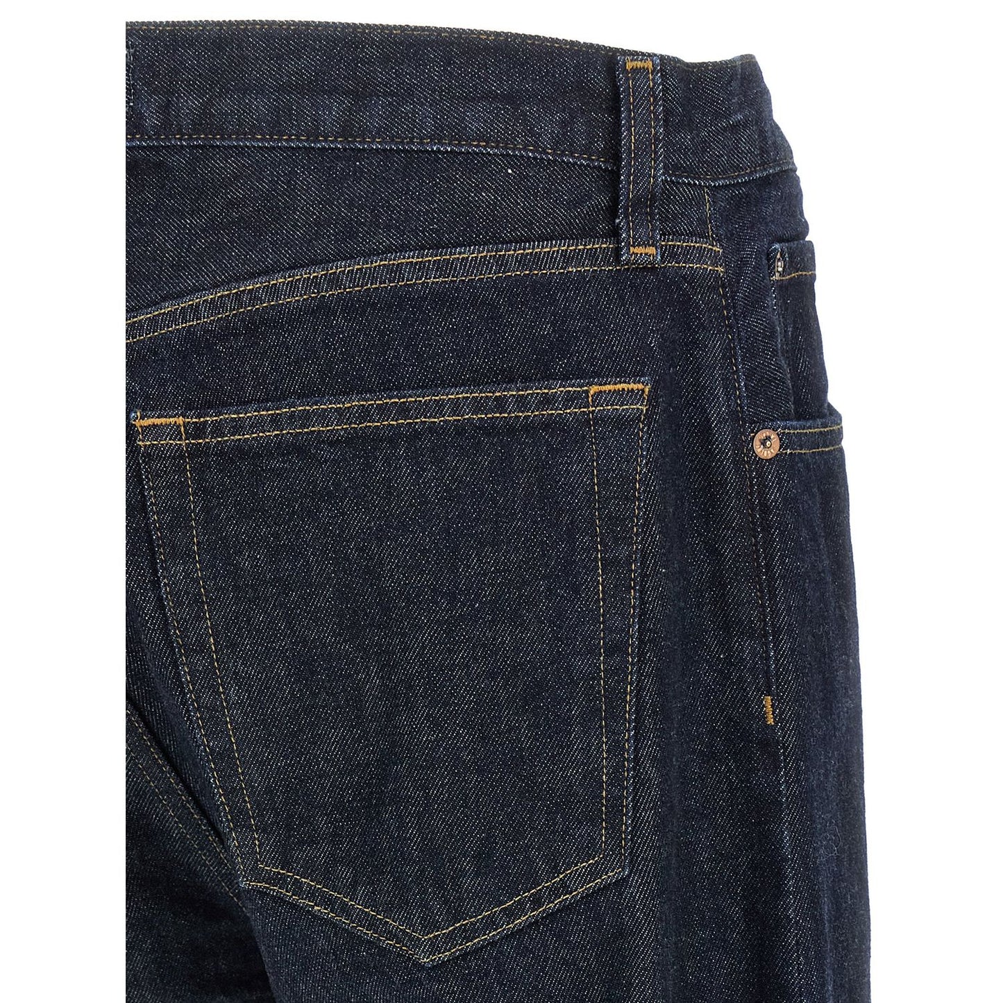 Agolde Blue Cotton Straight-Leg Jeans