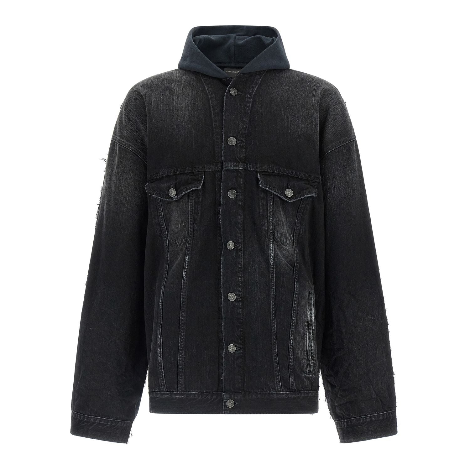 Balenciaga Black Cotton Denim Jacket