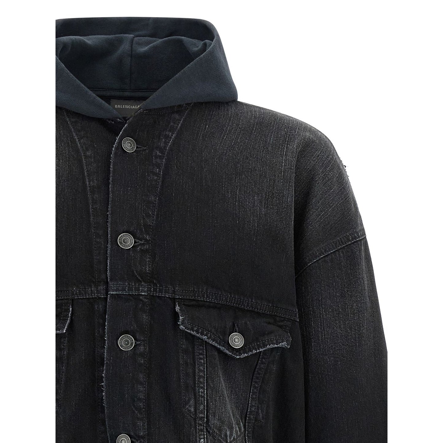 Balenciaga Black Cotton Denim Jacket