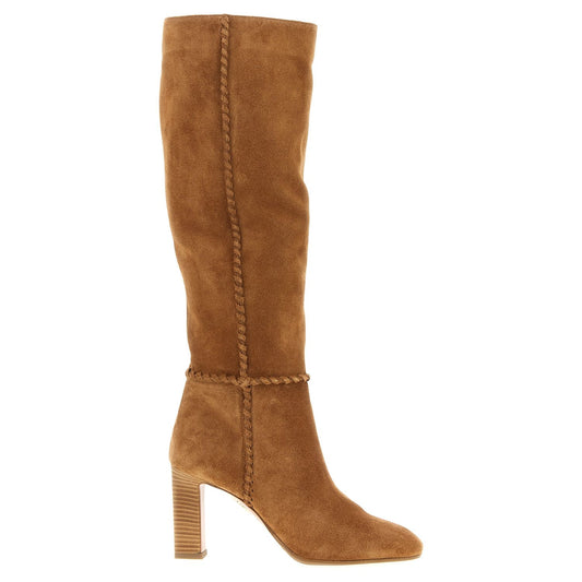 Aquazzura Beige Calfskin Over The Knee