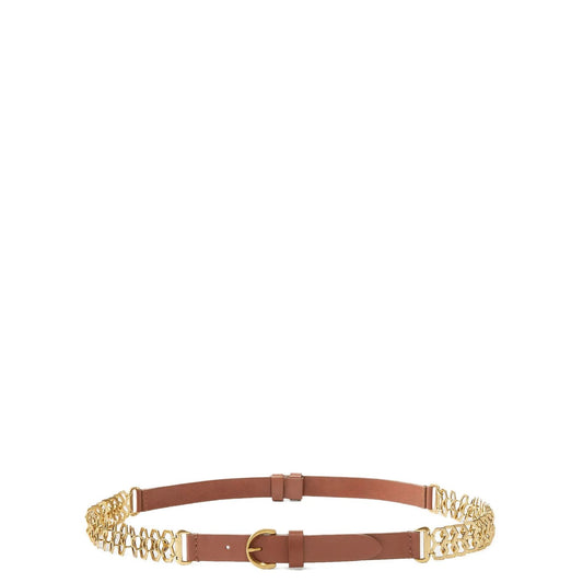 PINKO Brown Calfskin Regular Belt