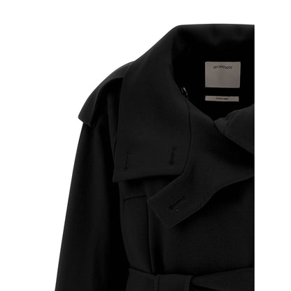 Sportmax Black Virgin Wool Coat