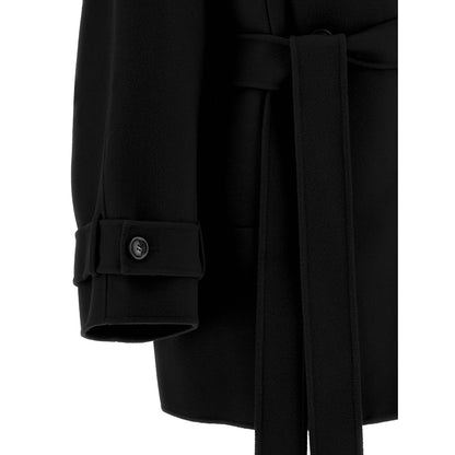 Sportmax Black Virgin Wool Coat
