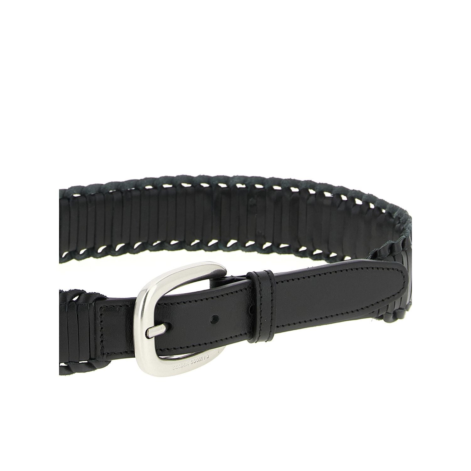 Golden Goose Black Cowhide Regular Belt
