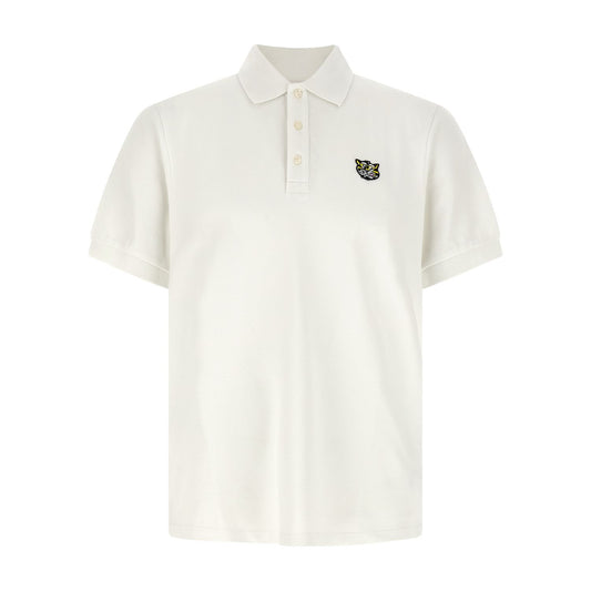 Kenzo White Cotton Polo Shirt