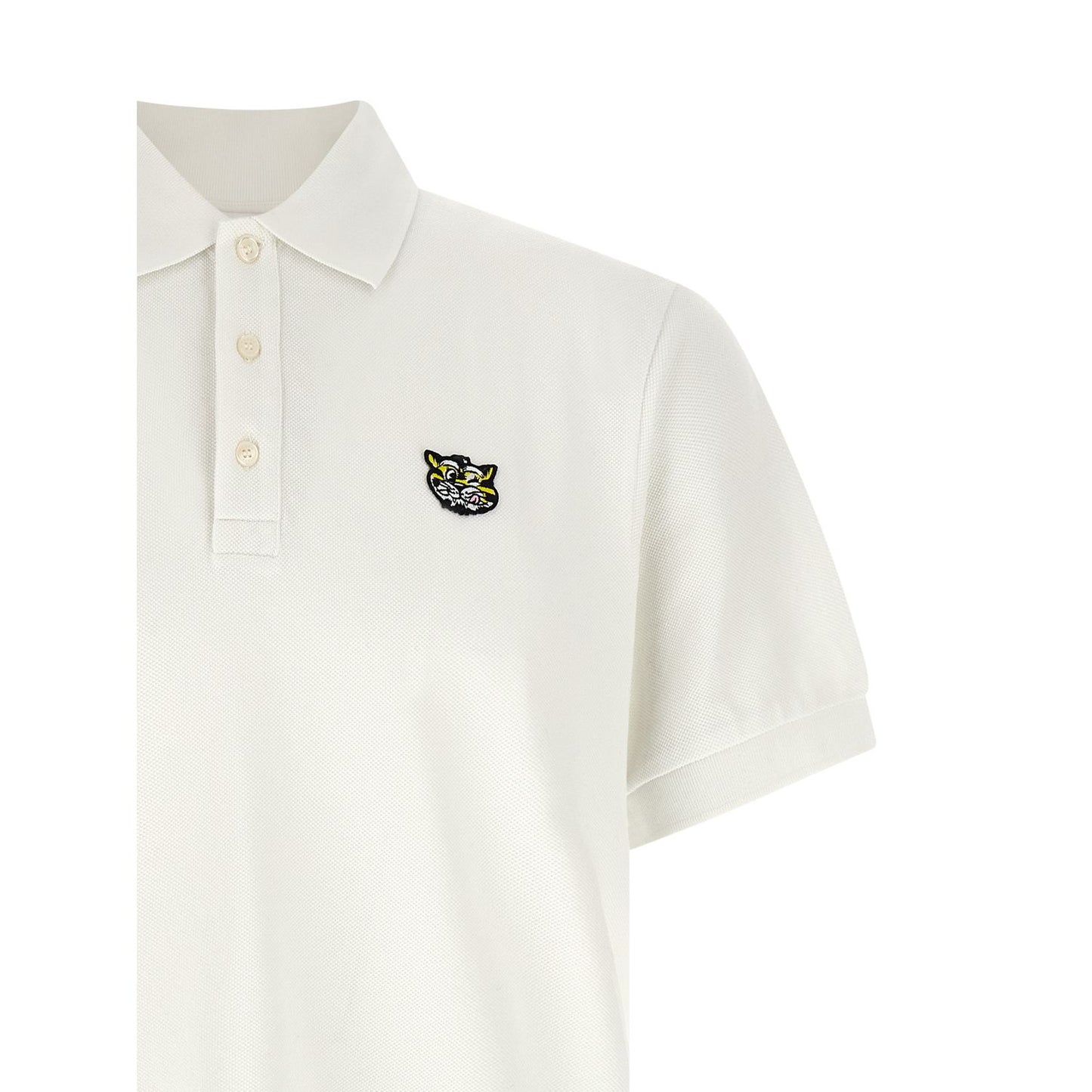 Kenzo White Cotton Polo Shirt