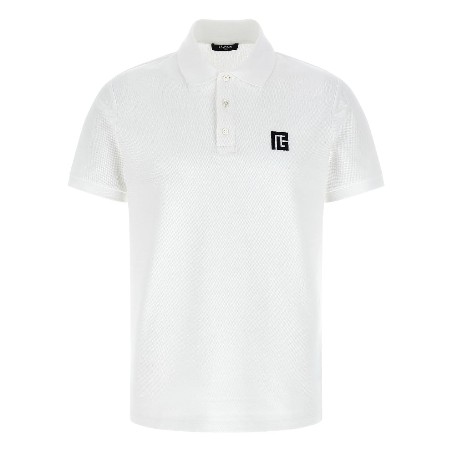 Balmain Bicolor Cotton Polo Shirt