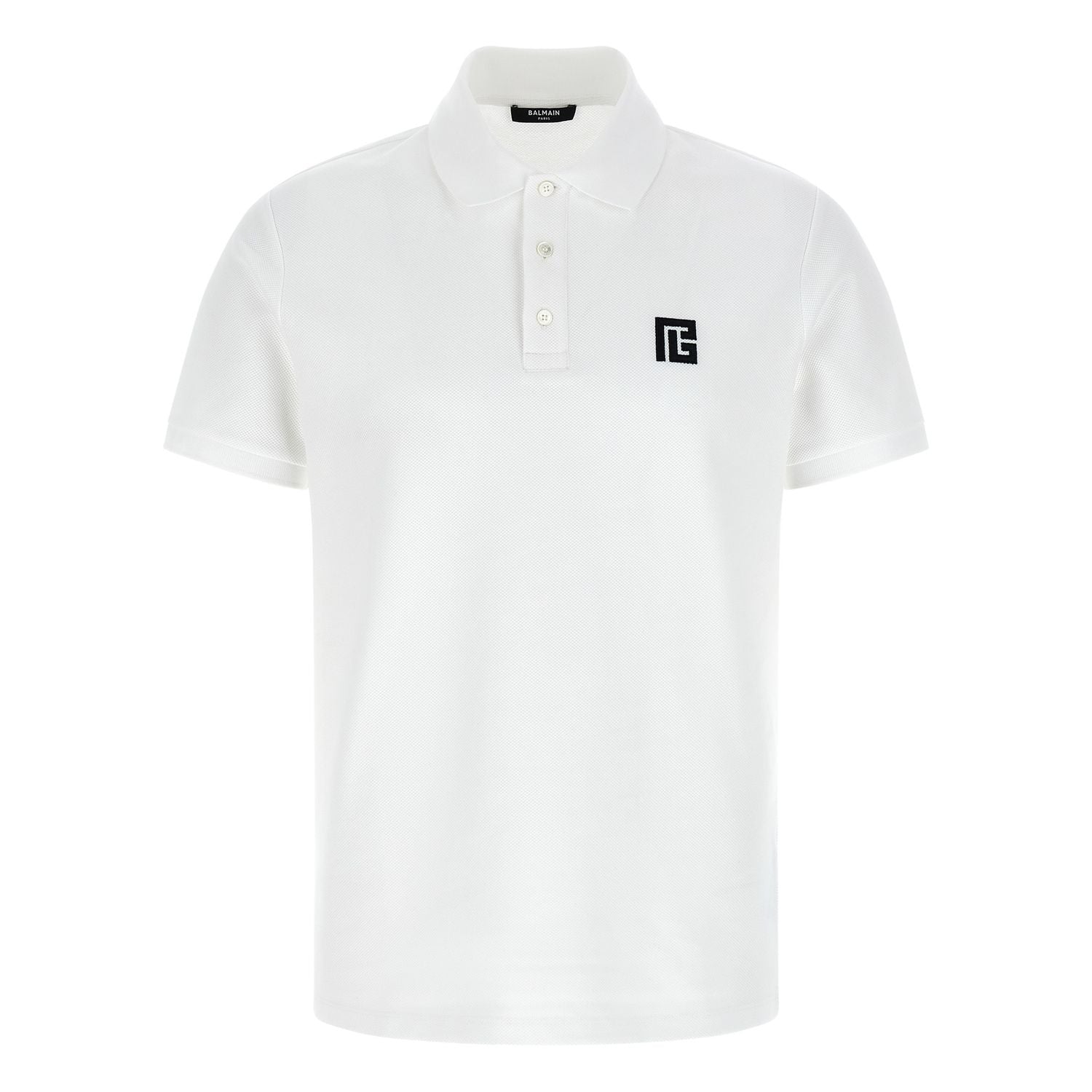 Balmain Bicolor Cotton Polo Shirt