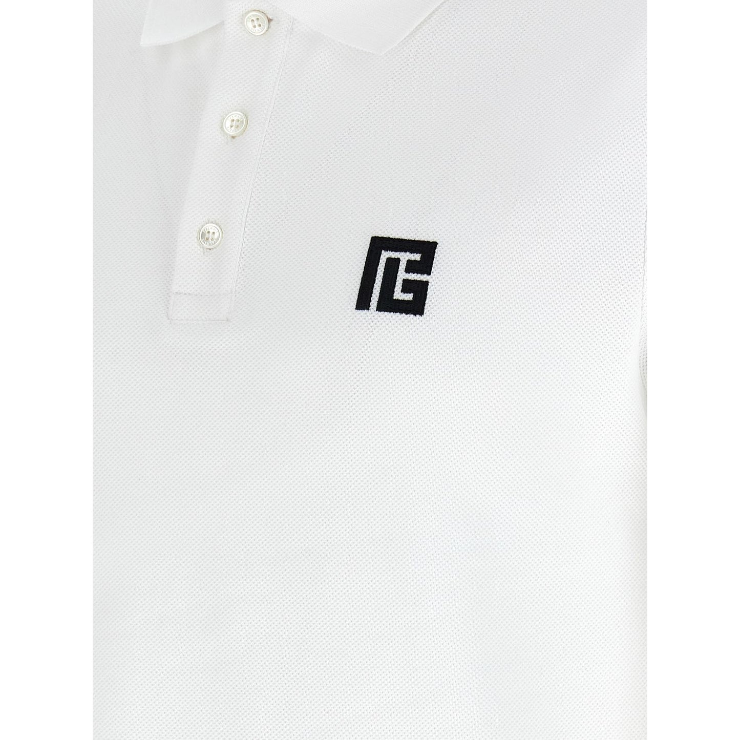 Balmain Bicolor Cotton Polo Shirt