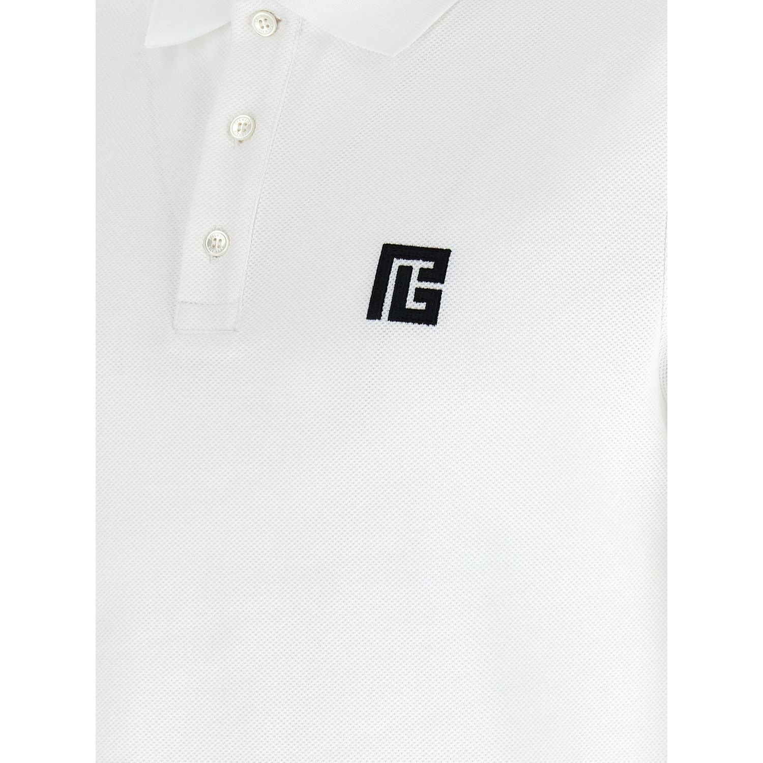 Balmain Bicolor Cotton Polo Shirt
