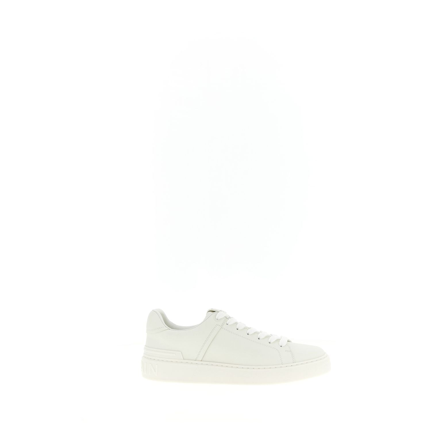Balmain White Calfskin Sneakers