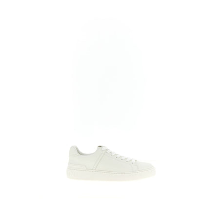 Balmain White Calfskin Sneakers
