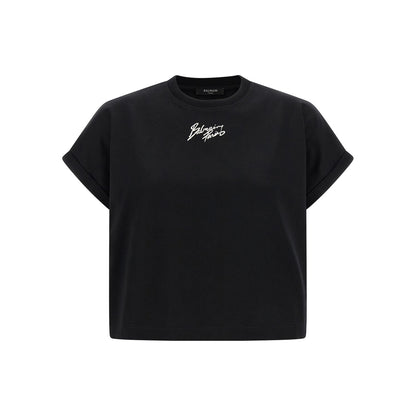 Balmain Black Cotton T-Shirt