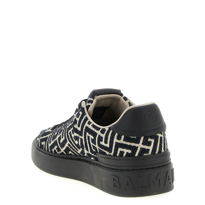 Balmain Black Cotton Sneakers