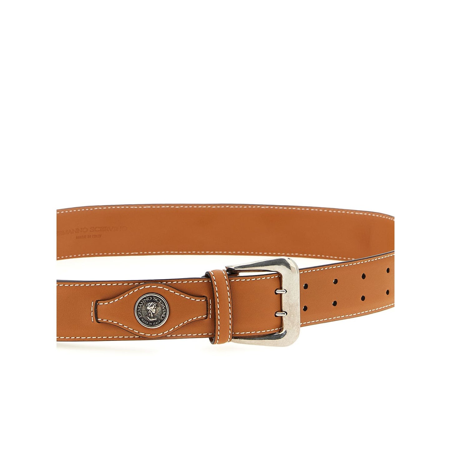 Ermanno Scervino Brown Calfskin Regular Belt