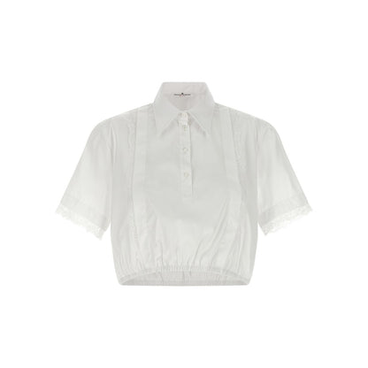 Ermanno Scervino White Cotton Blouse
