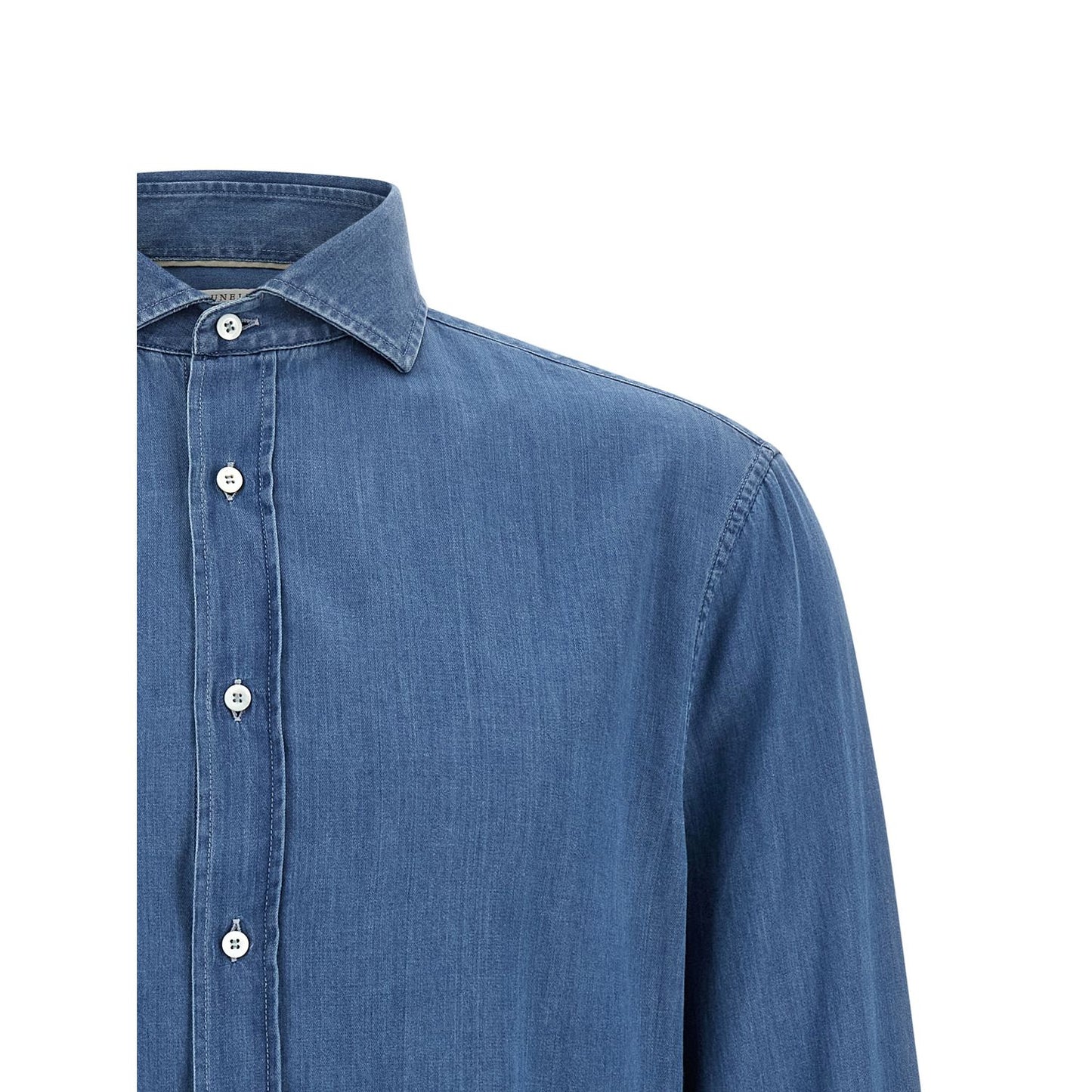 Brunello Cucinelli Blue Cotton Blouse