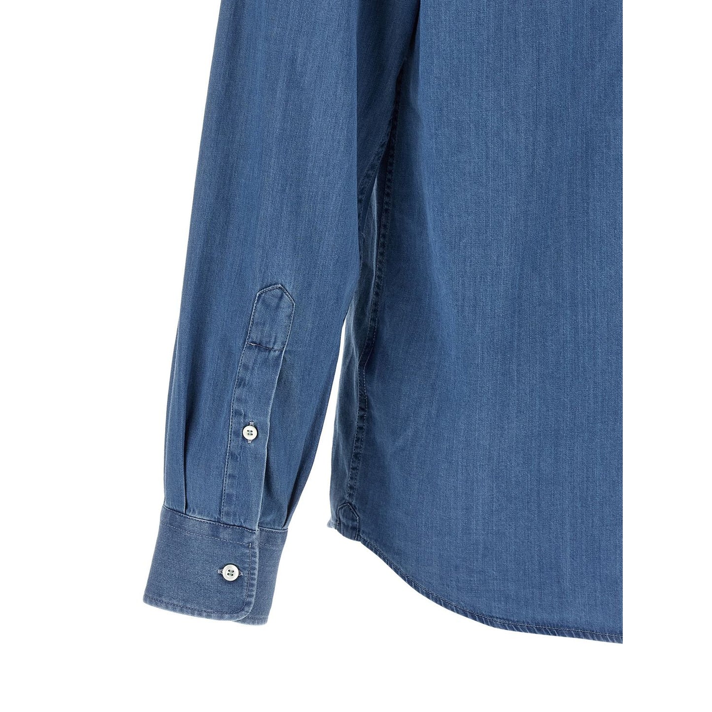 Brunello Cucinelli Blue Cotton Blouse
