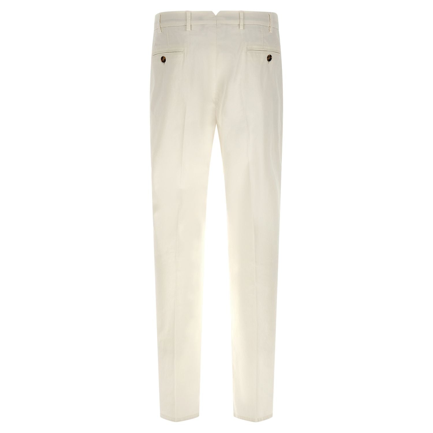 Brunello Cucinelli White Cotton Casual Pants
