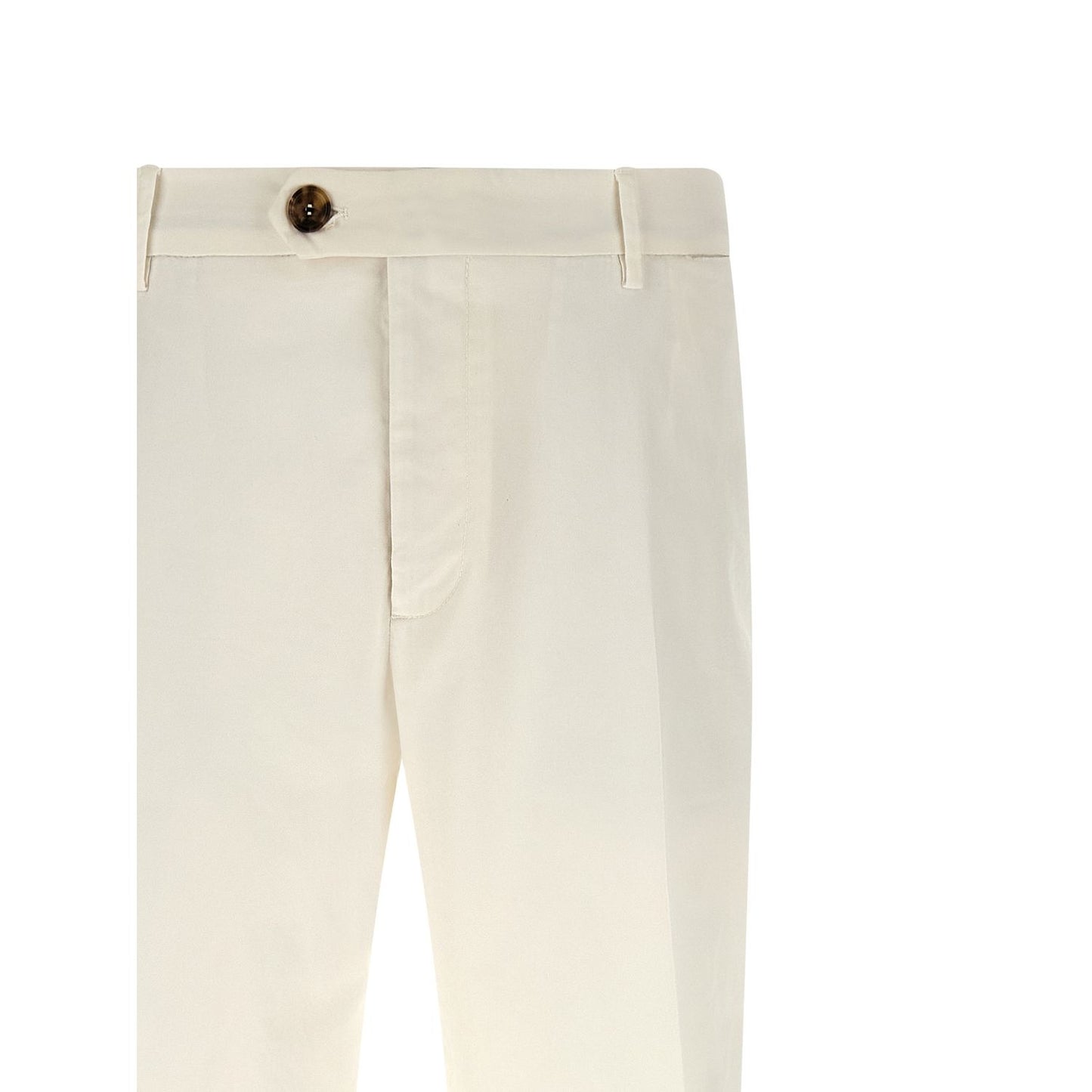 Brunello Cucinelli White Cotton Casual Pants