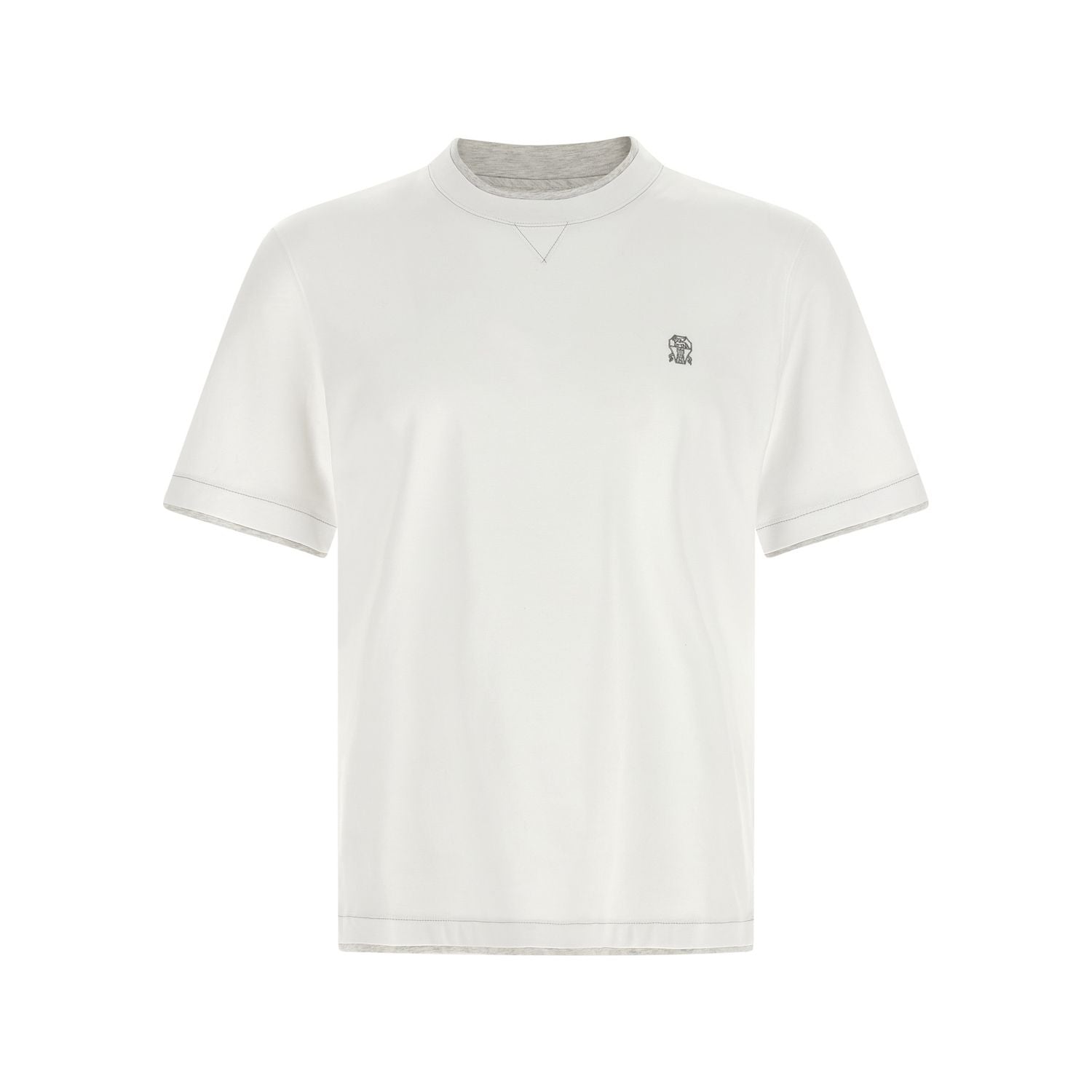 Brunello Cucinelli White Cotton T-Shirt